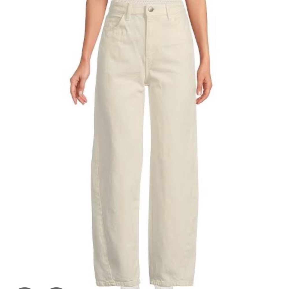 High Rise Cream Jeans